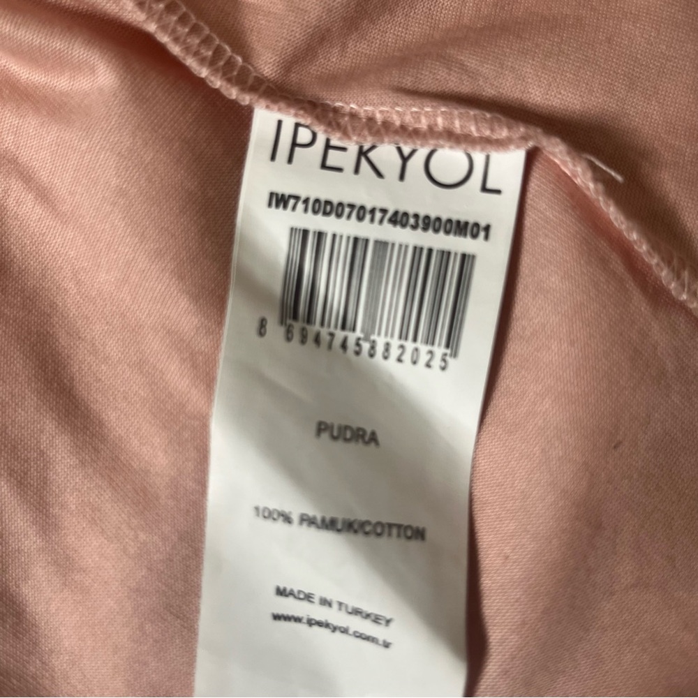Women’s Ipekyol Blush Pink Jeweled Puma Cotton‎ Sleeveless Sheer Top Tank Sz S - Picture 8 of 9